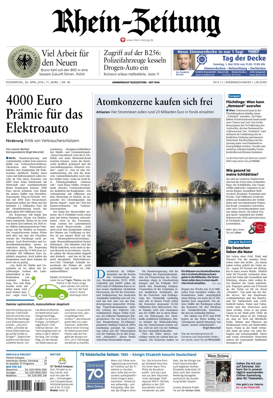 Rhein-Zeitung Andernach & Mayen vom Donnerstag, 28.04.2016