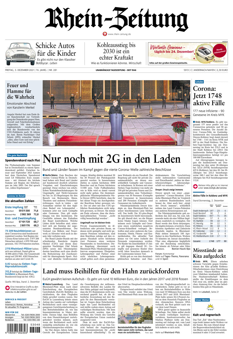 Rhein-Zeitung Andernach & Mayen vom Freitag, 03.12.2021