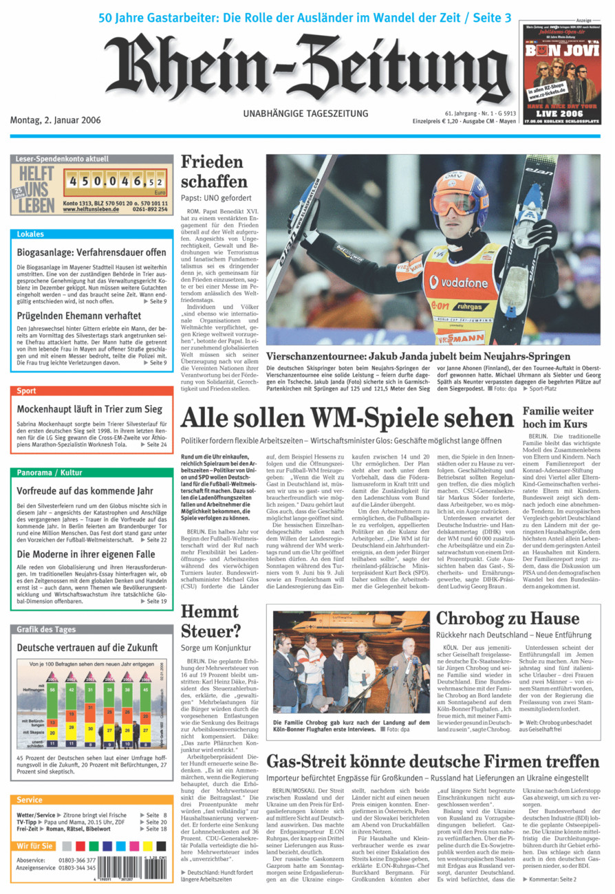 Rhein-Zeitung Andernach & Mayen vom Montag, 02.01.2006