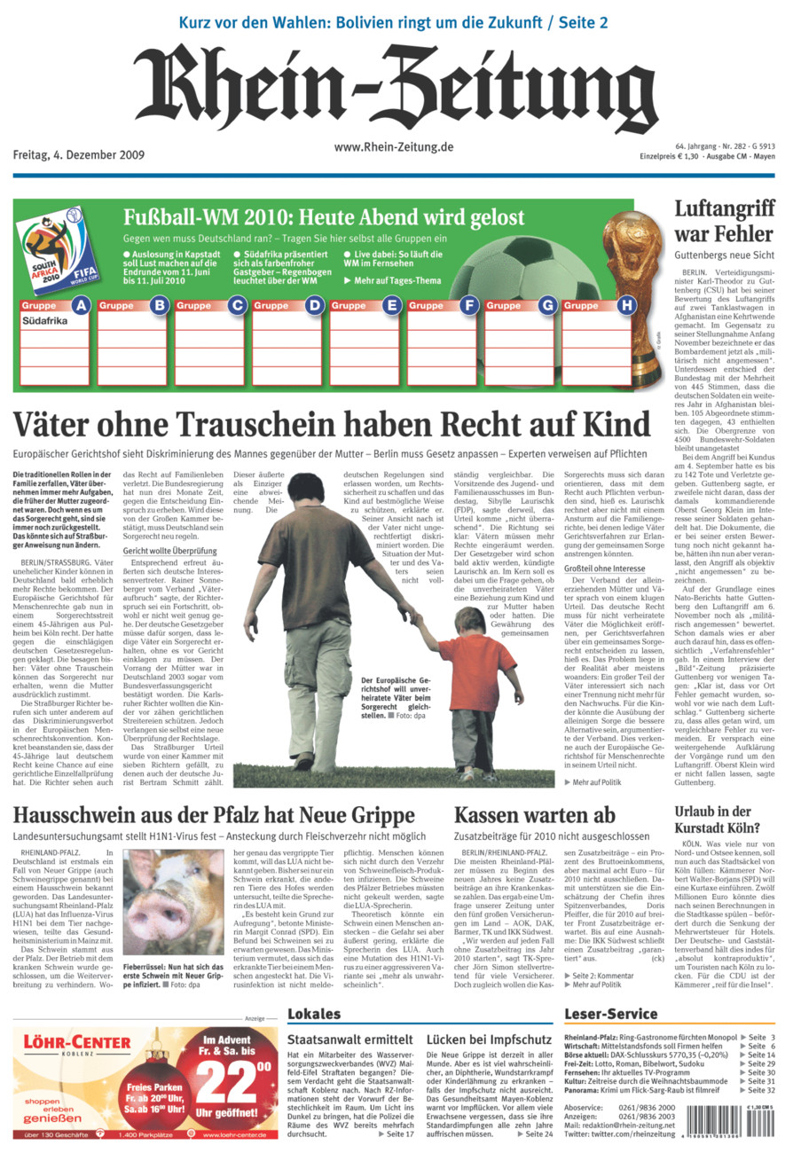 Rhein-Zeitung Andernach & Mayen vom Freitag, 04.12.2009