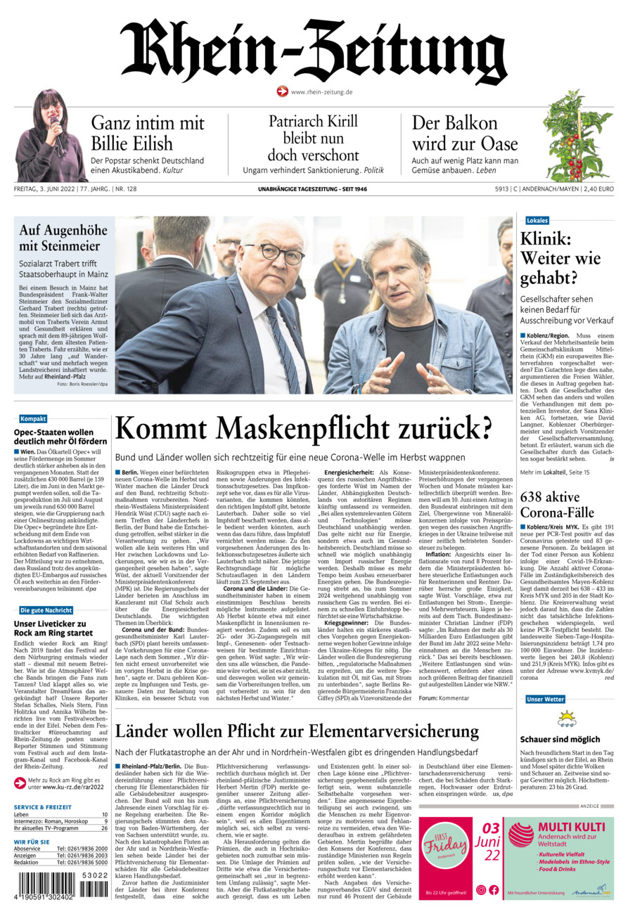 Rhein-Zeitung Andernach & Mayen vom Freitag, 03.06.2022