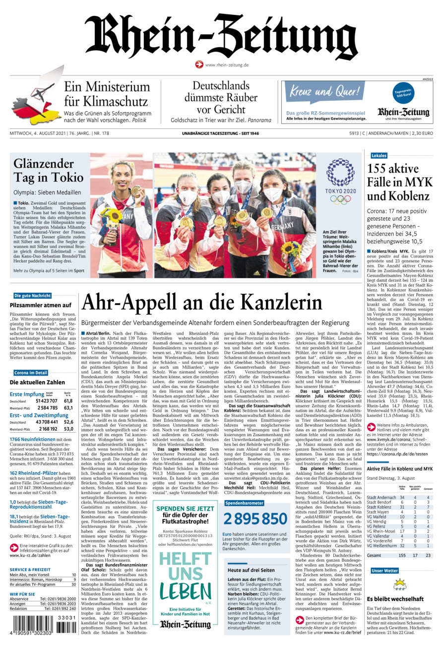 Rhein-Zeitung Andernach & Mayen vom Mittwoch, 04.08.2021