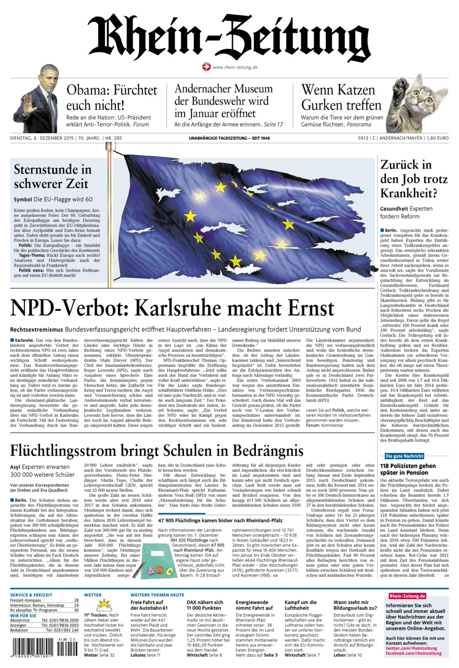 Rhein-Zeitung Andernach & Mayen vom Dienstag, 08.12.2015