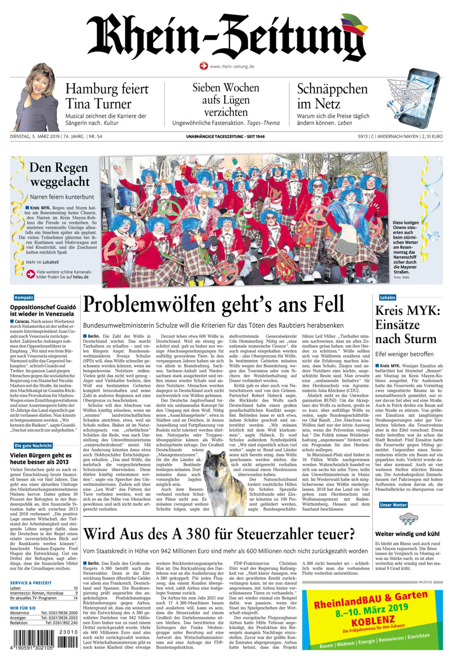 Rhein-Zeitung Andernach & Mayen vom Dienstag, 05.03.2019