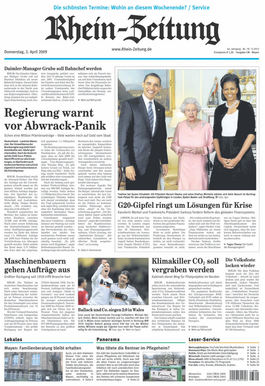 Rhein-Zeitung Andernach & Mayen vom Donnerstag, 02.04.2009