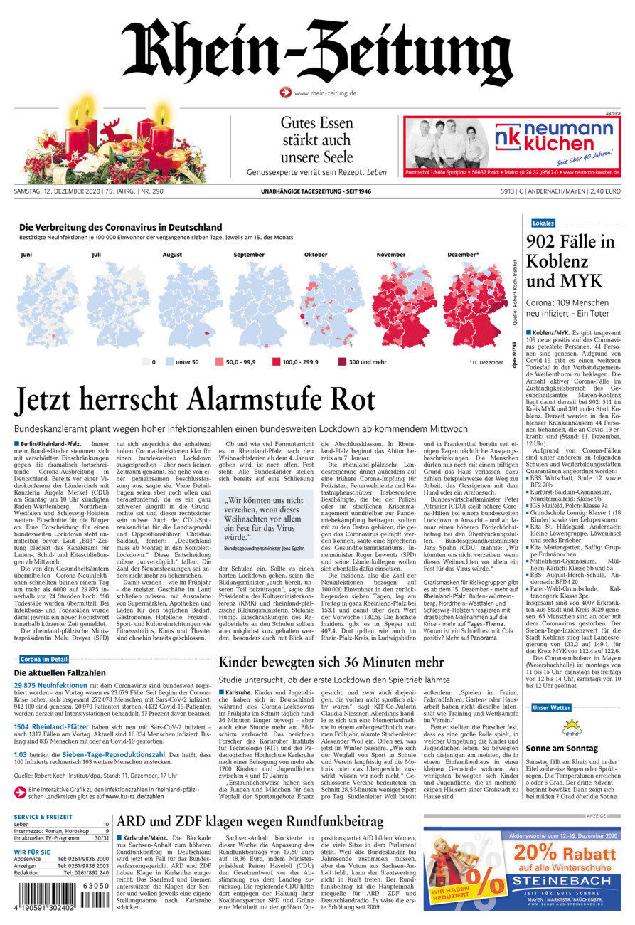Rhein-Zeitung Andernach & Mayen vom Samstag, 12.12.2020