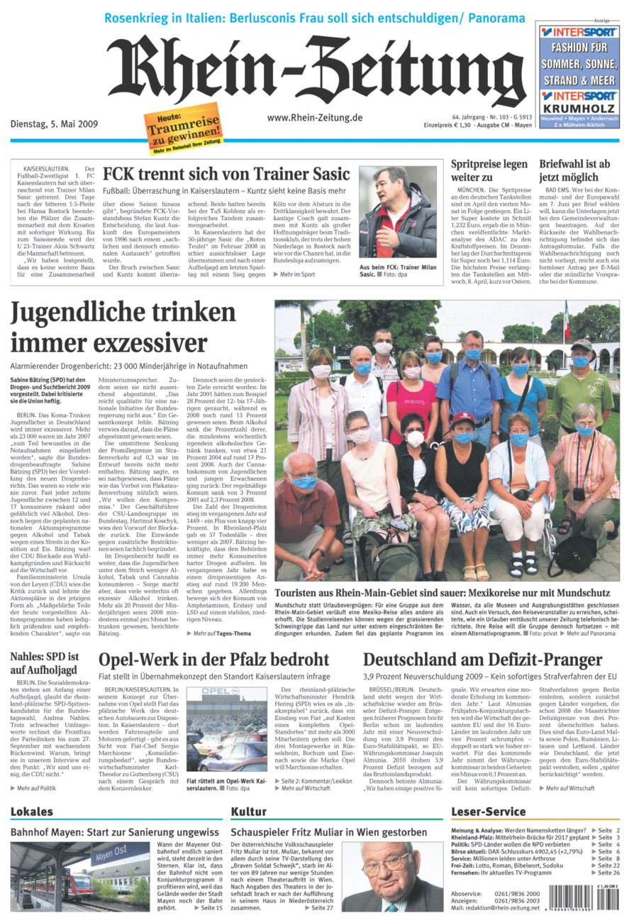 Rhein-Zeitung Andernach & Mayen vom Dienstag, 05.05.2009