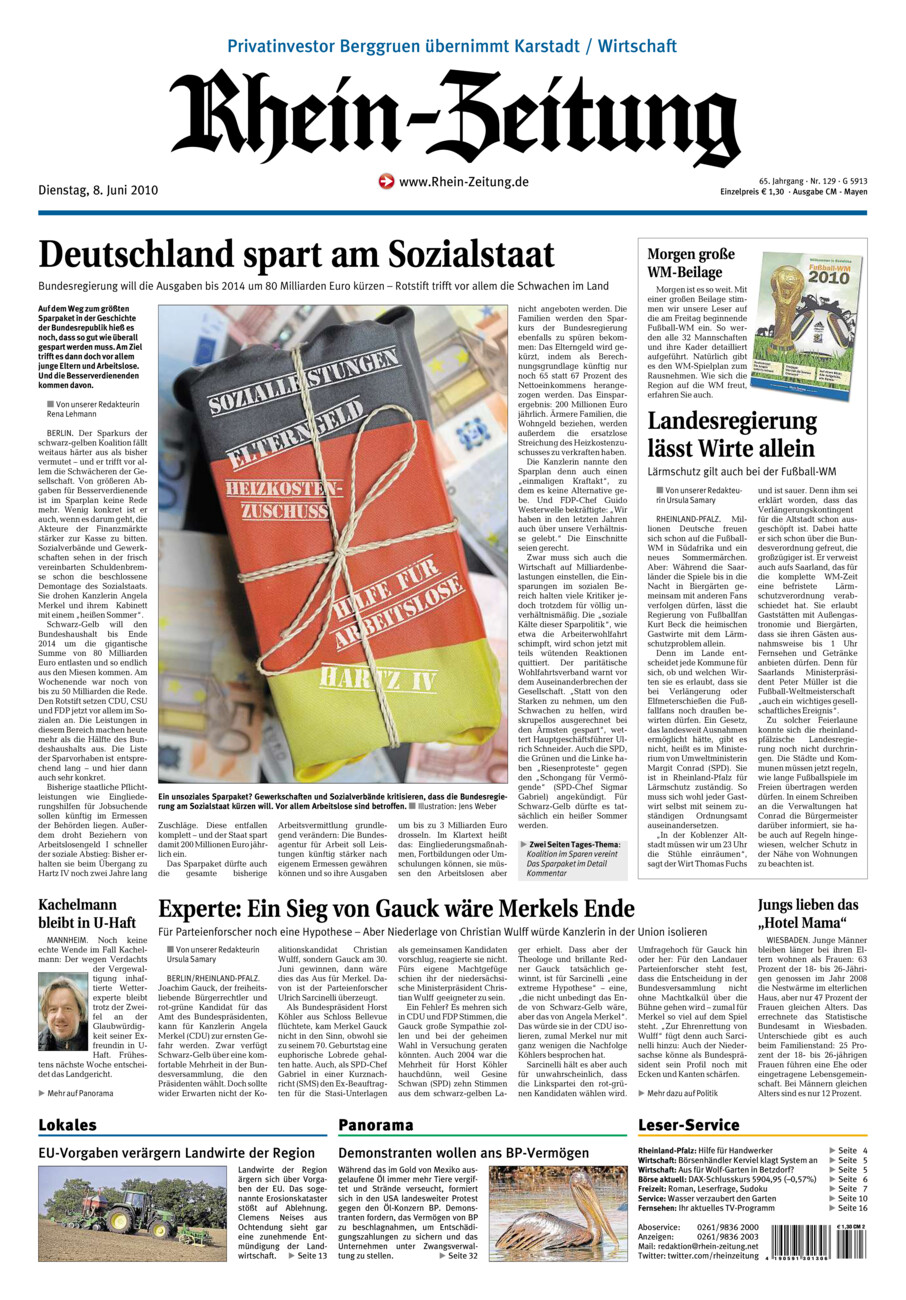 Rhein-Zeitung Andernach & Mayen vom Dienstag, 08.06.2010