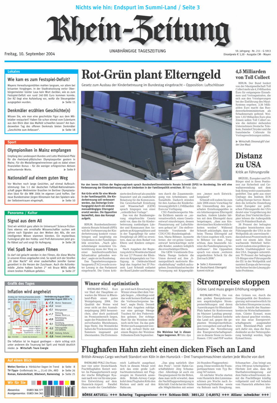 Rhein-Zeitung Andernach & Mayen vom Freitag, 10.09.2004