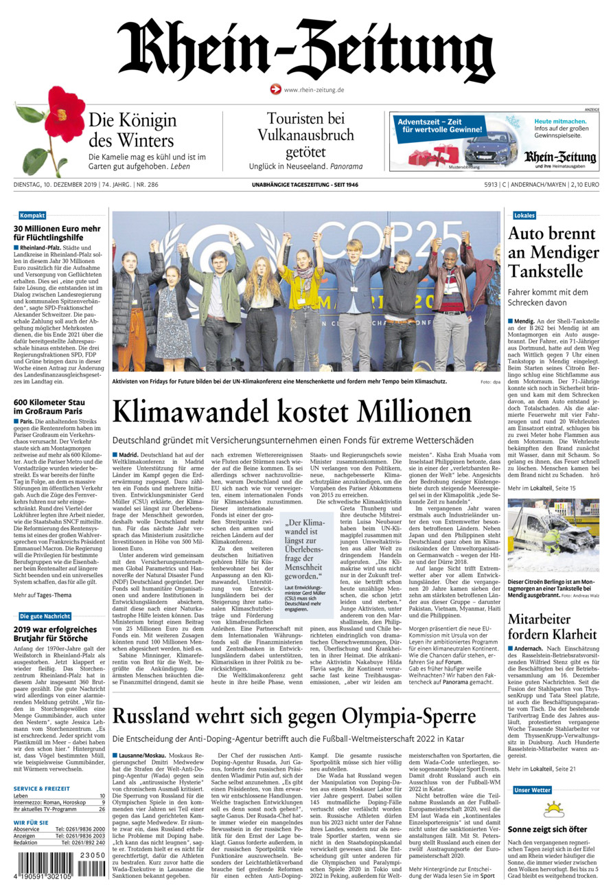 Rhein-Zeitung Andernach & Mayen vom Dienstag, 10.12.2019