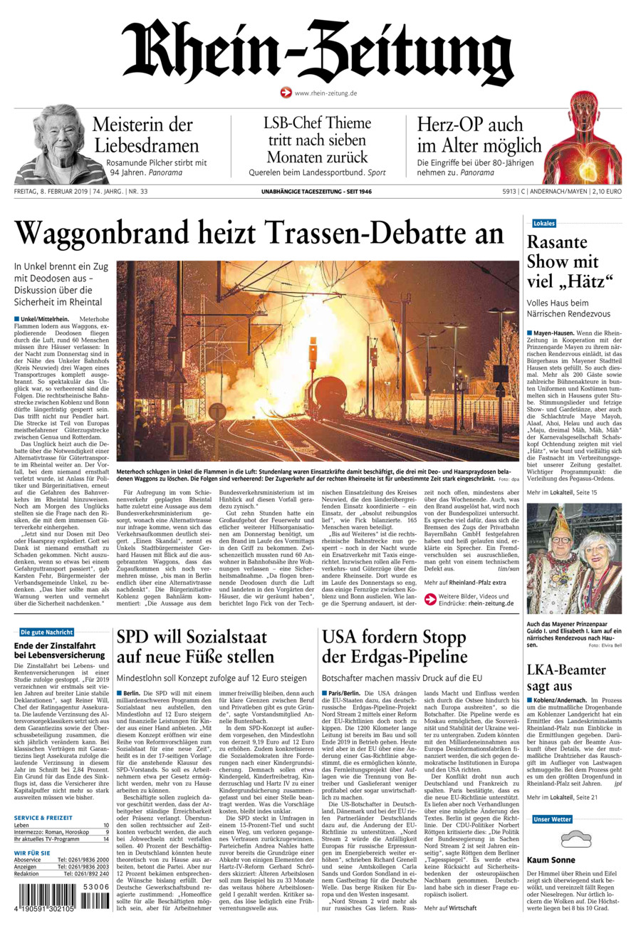 Rhein-Zeitung Andernach & Mayen vom Freitag, 08.02.2019