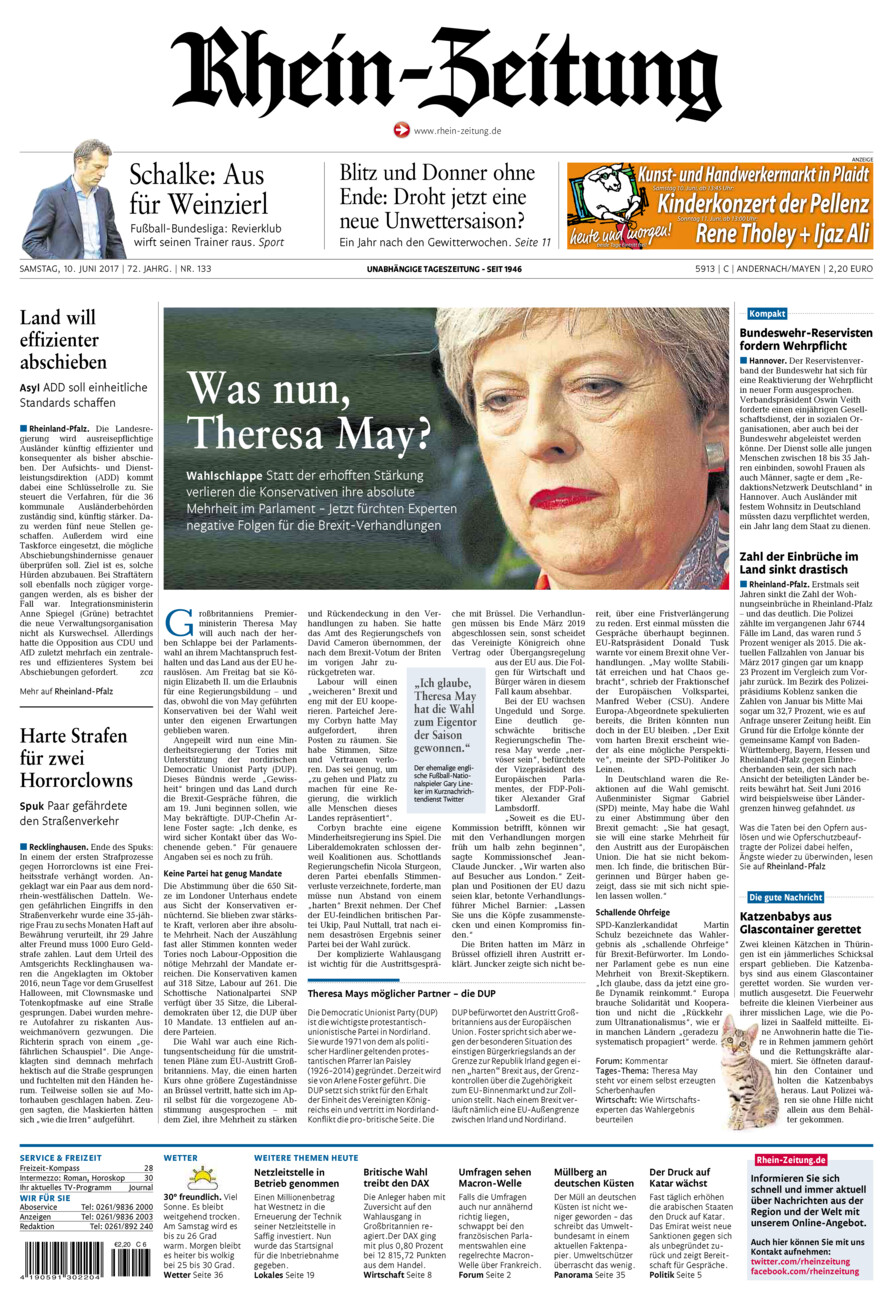 Rhein-Zeitung Andernach & Mayen vom Samstag, 10.06.2017