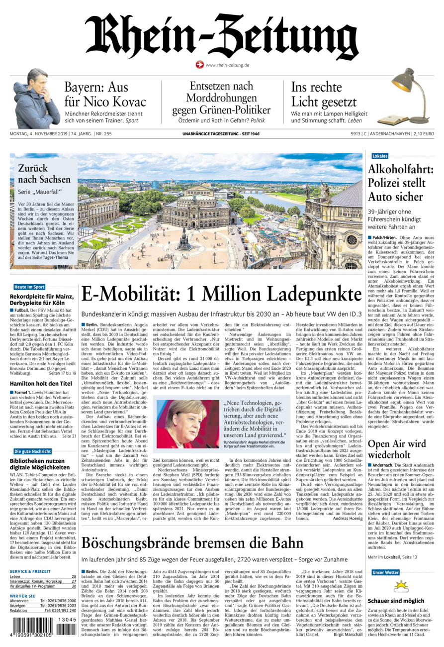 Rhein-Zeitung Andernach & Mayen vom Montag, 04.11.2019