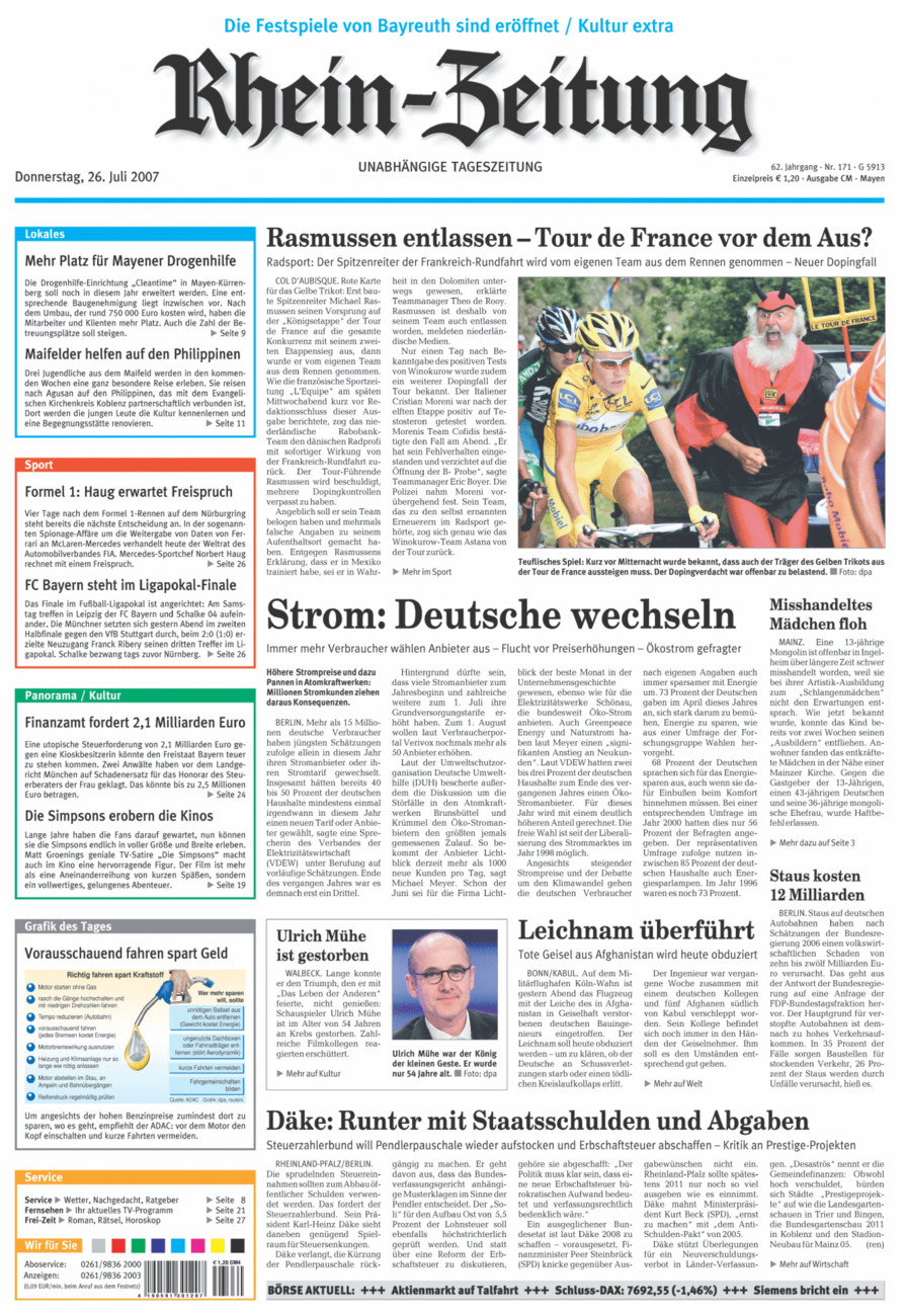 Rhein-Zeitung Andernach & Mayen vom Donnerstag, 26.07.2007