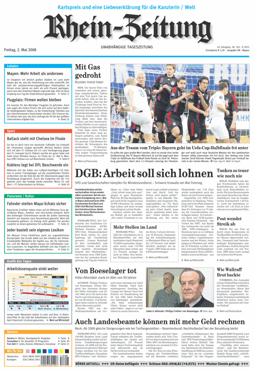 Rhein-Zeitung Andernach & Mayen vom Freitag, 02.05.2008