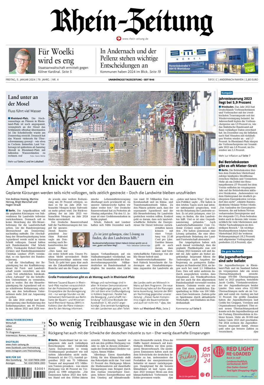 Rhein-Zeitung Andernach & Mayen vom Freitag, 05.01.2024