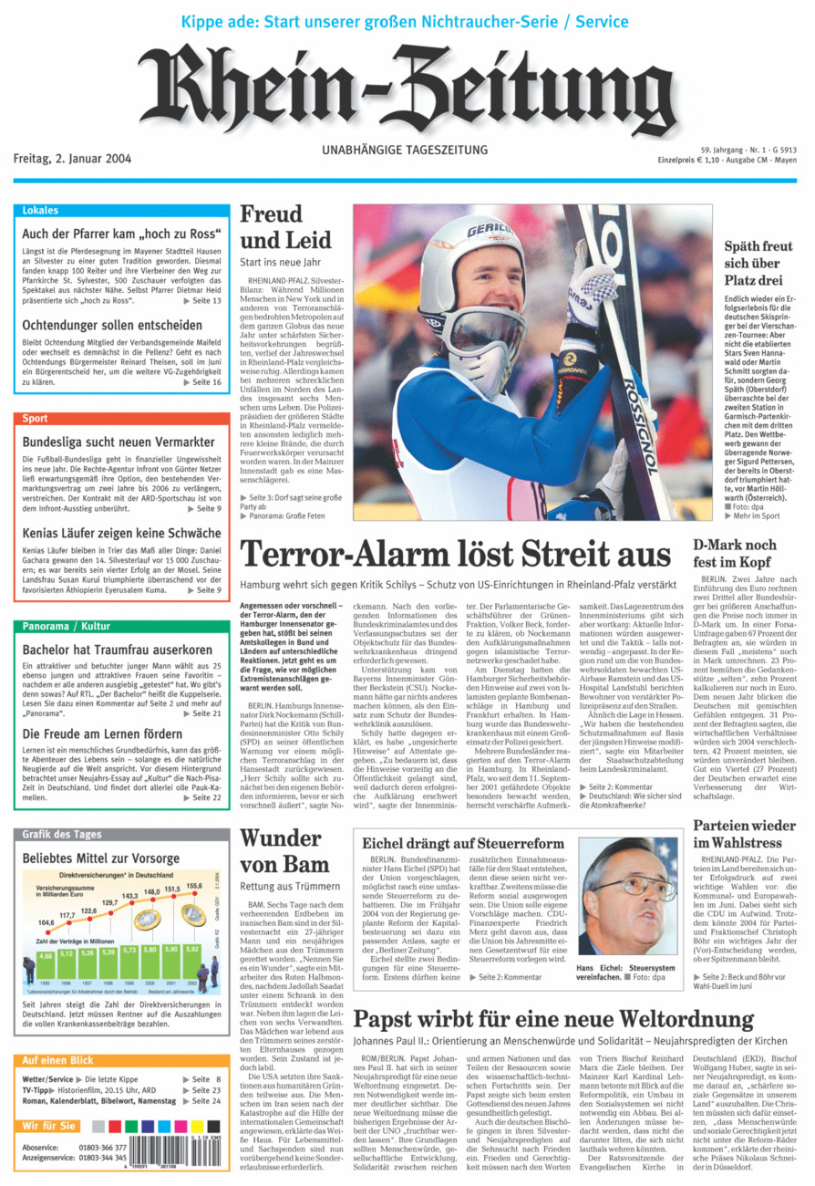 Rhein-Zeitung Andernach & Mayen vom Freitag, 02.01.2004
