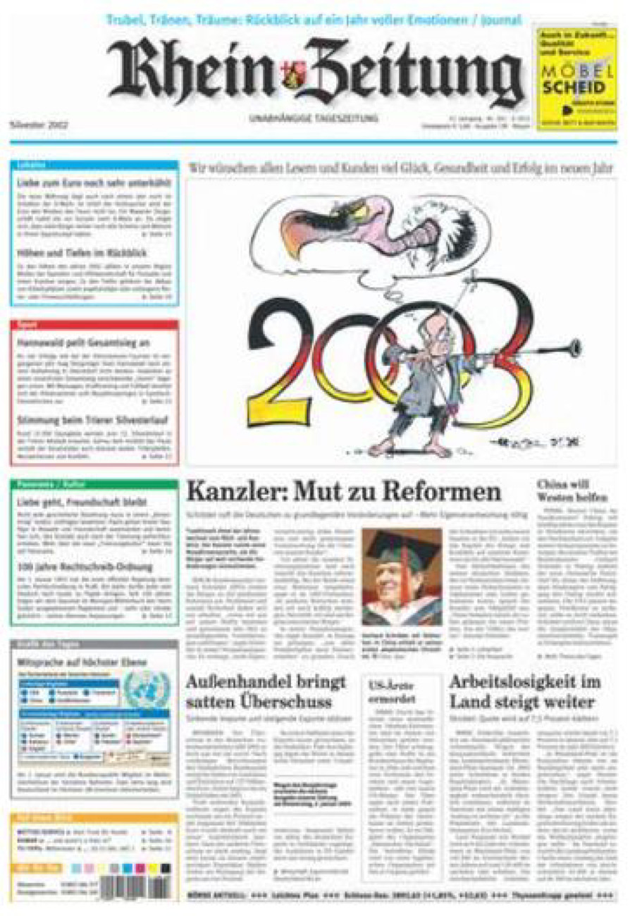 Rhein-Zeitung Andernach & Mayen vom Dienstag, 31.12.2002