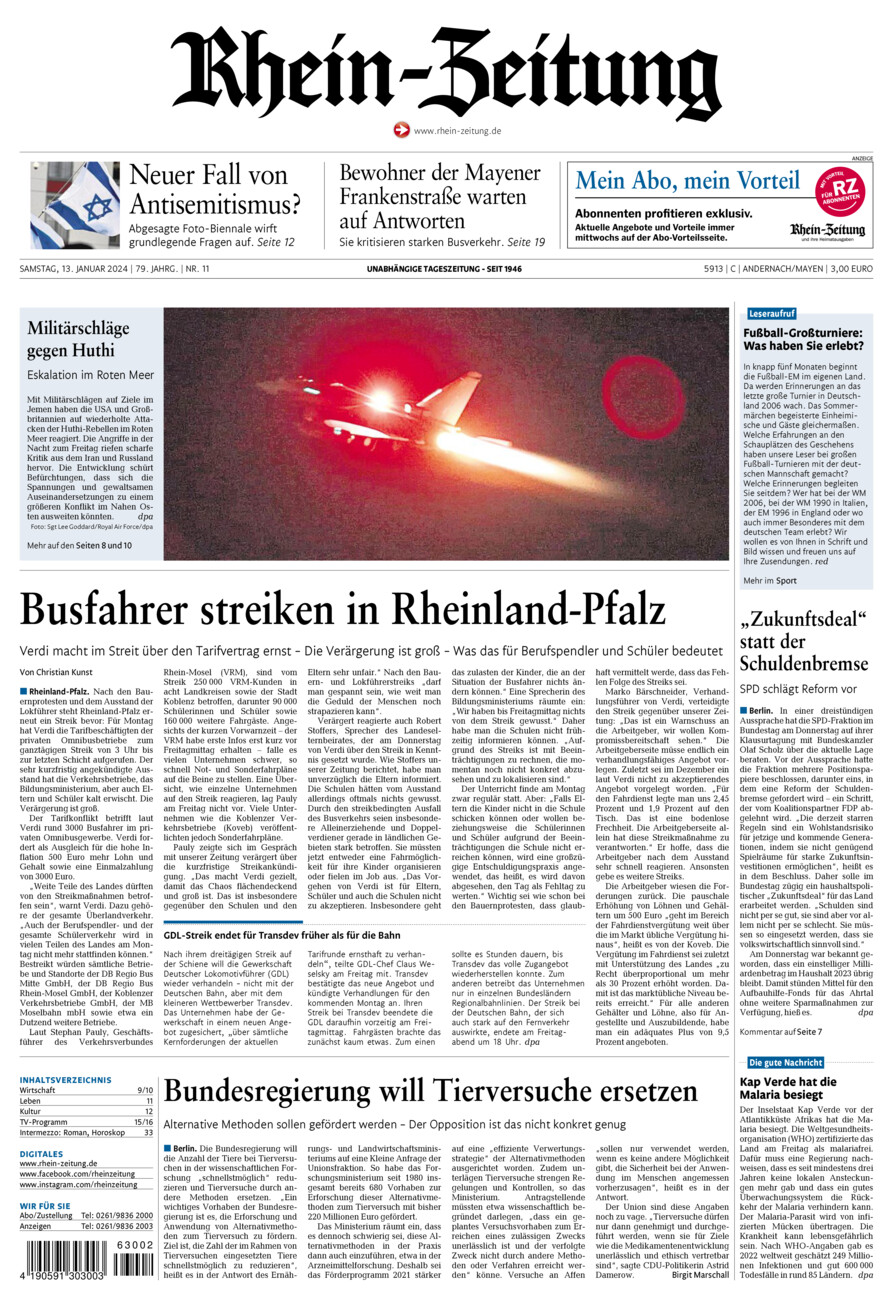 Rhein-Zeitung Andernach & Mayen vom Samstag, 13.01.2024