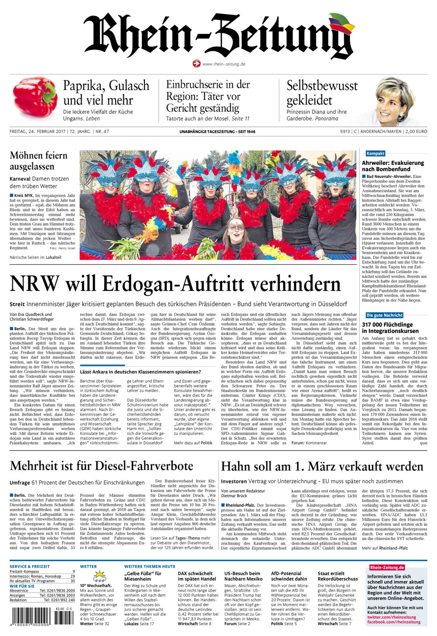 Rhein-Zeitung Andernach & Mayen vom Freitag, 24.02.2017