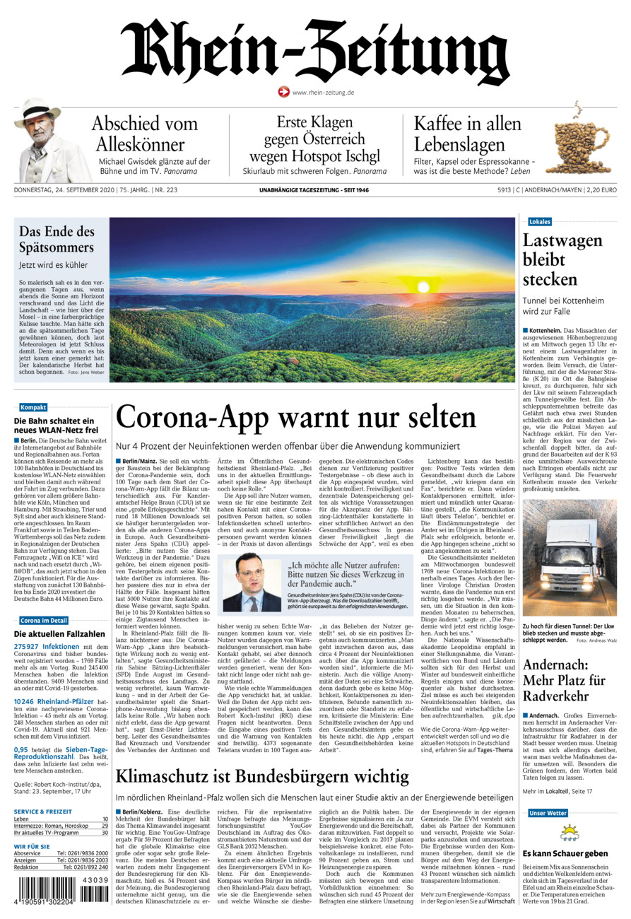Rhein-Zeitung Andernach & Mayen vom Donnerstag, 24.09.2020