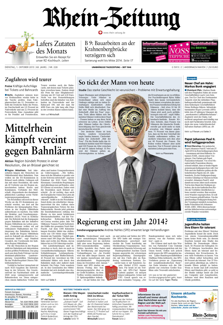 Rhein-Zeitung Andernach & Mayen vom Dienstag, 01.10.2013
