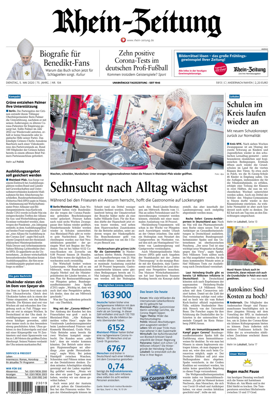 Rhein-Zeitung Andernach & Mayen vom Dienstag, 05.05.2020