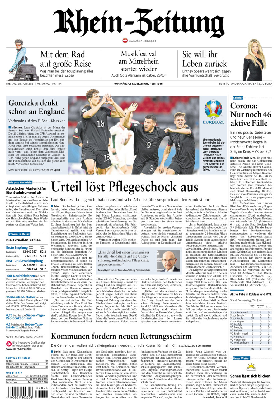 Rhein-Zeitung Andernach & Mayen vom Freitag, 25.06.2021