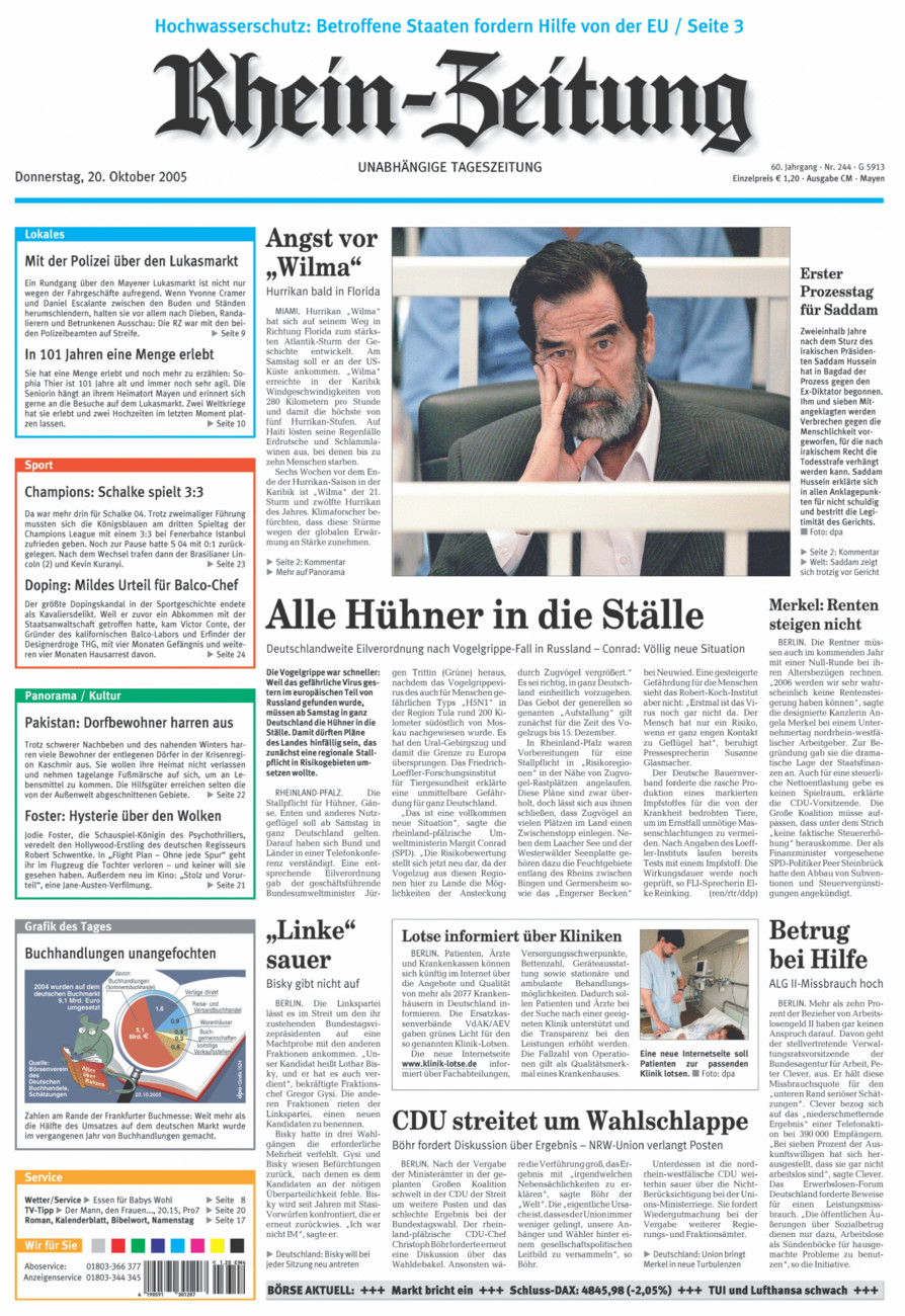 Rhein-Zeitung Andernach & Mayen vom Donnerstag, 20.10.2005