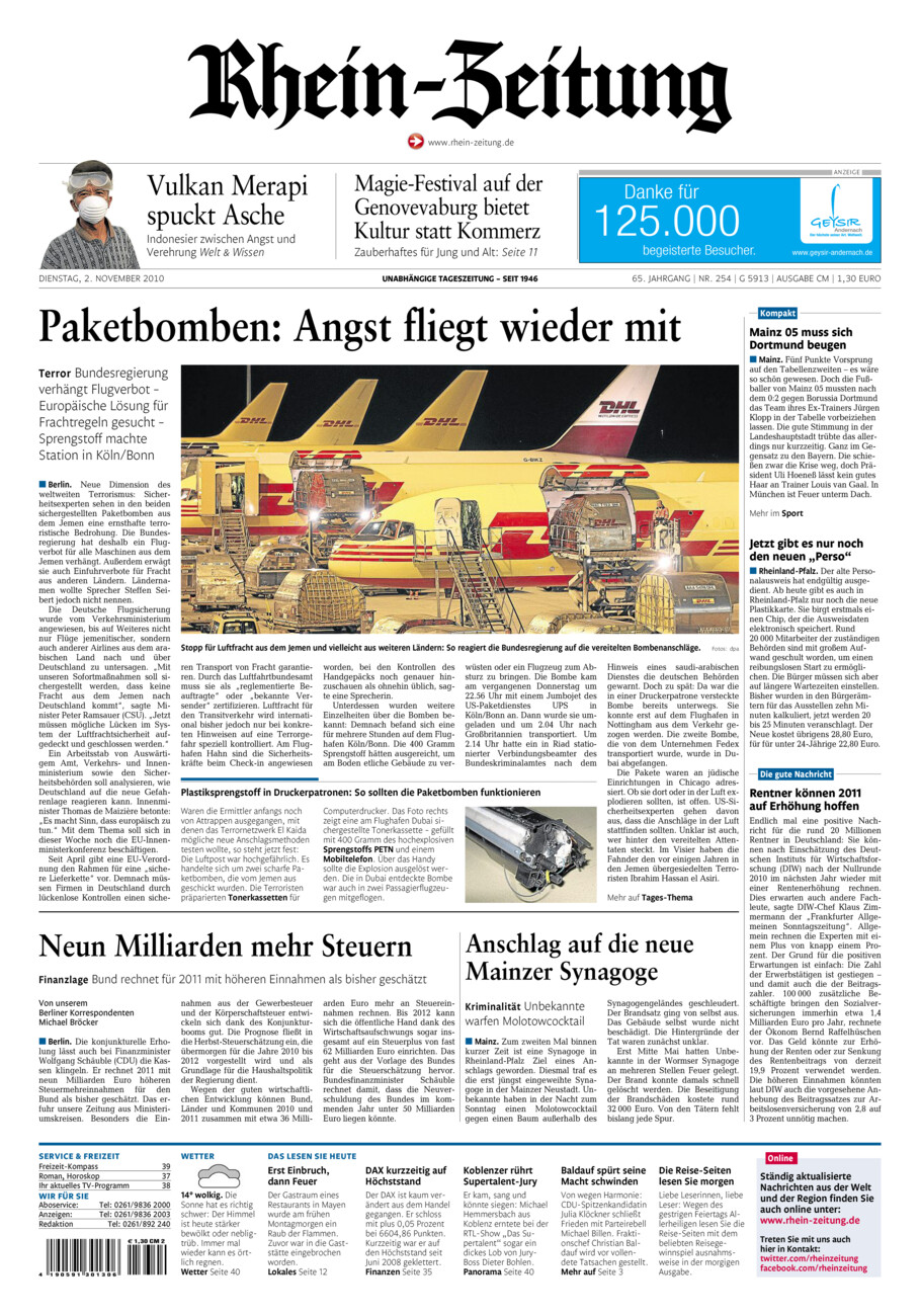 Rhein-Zeitung Andernach & Mayen vom Dienstag, 02.11.2010