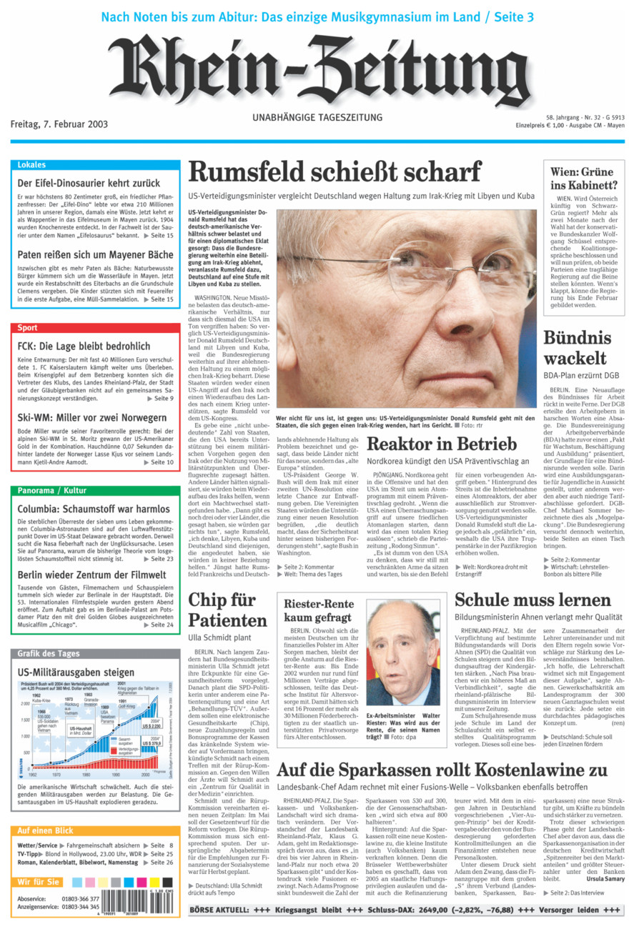 Rhein-Zeitung Andernach & Mayen vom Freitag, 07.02.2003