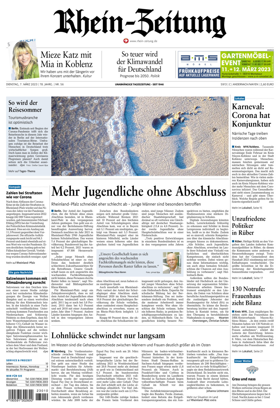 Rhein-Zeitung Andernach & Mayen vom Dienstag, 07.03.2023