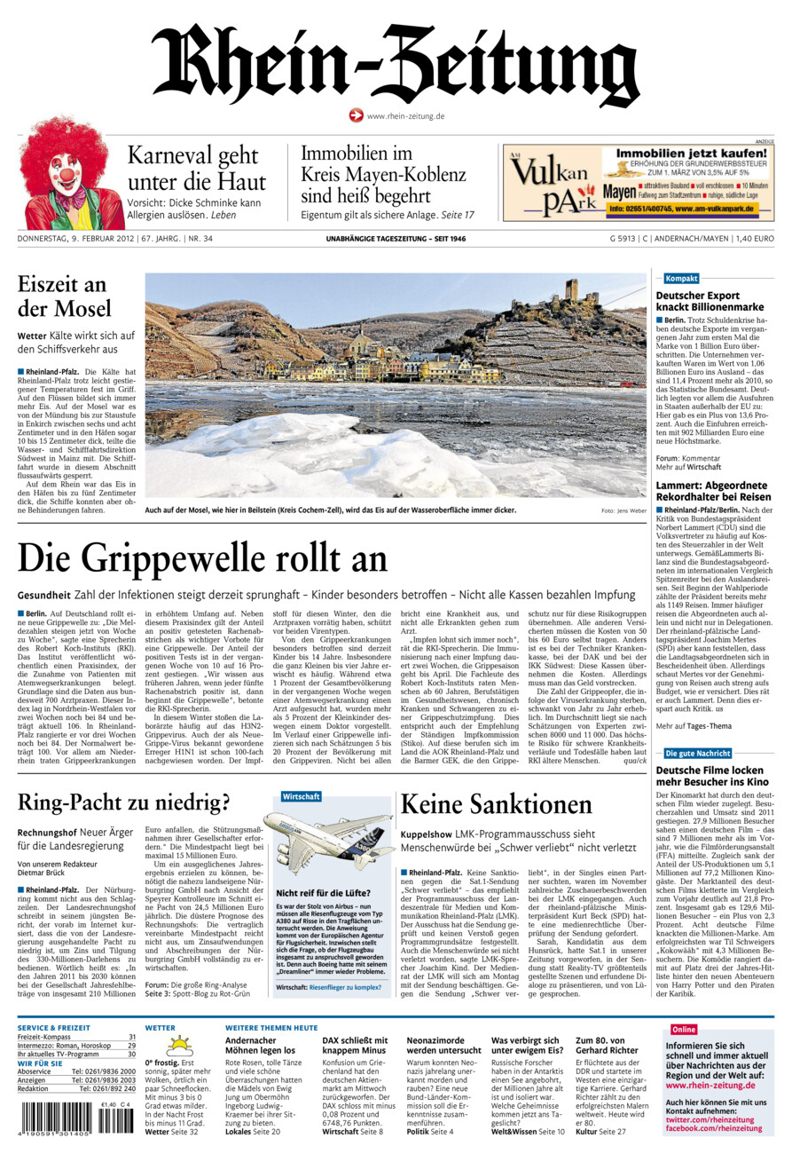 Rhein-Zeitung Andernach & Mayen vom Donnerstag, 09.02.2012