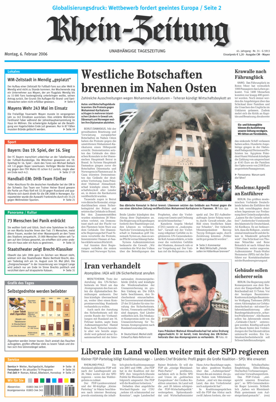 Rhein-Zeitung Andernach & Mayen vom Montag, 06.02.2006