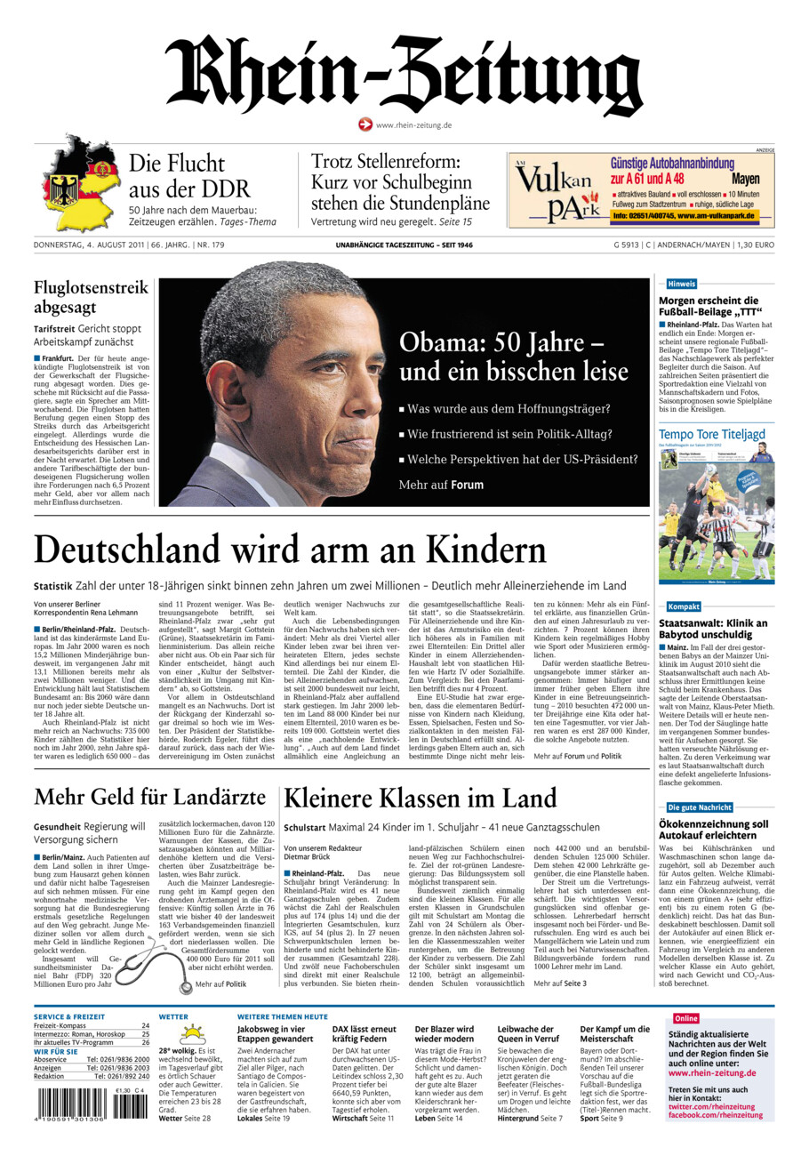 Rhein-Zeitung Andernach & Mayen vom Donnerstag, 04.08.2011