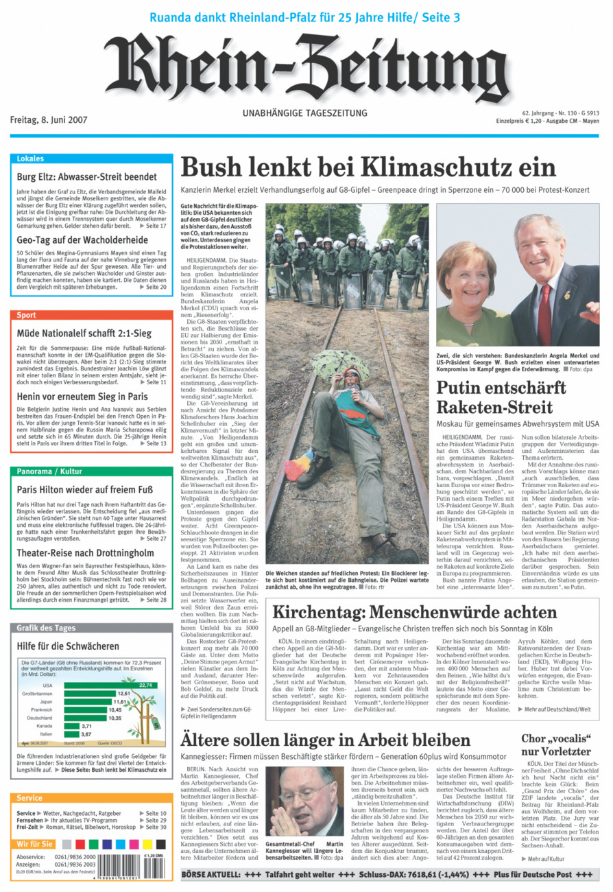 Rhein-Zeitung Andernach & Mayen vom Freitag, 08.06.2007
