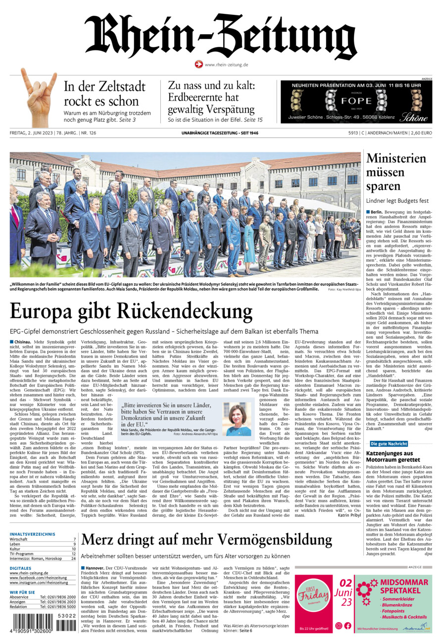 Rhein-Zeitung Andernach & Mayen vom Freitag, 02.06.2023