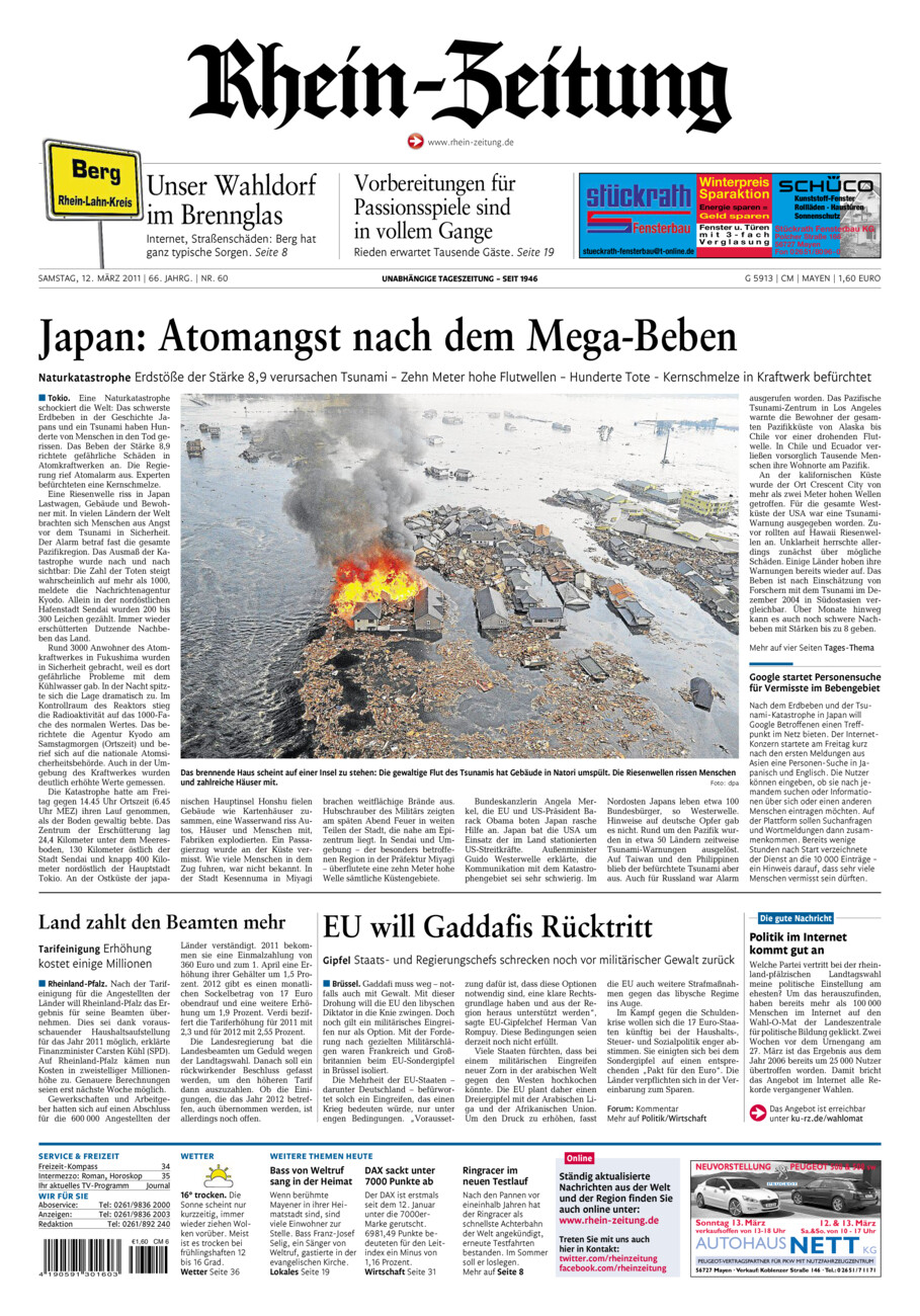 Rhein-Zeitung Andernach & Mayen vom Samstag, 12.03.2011