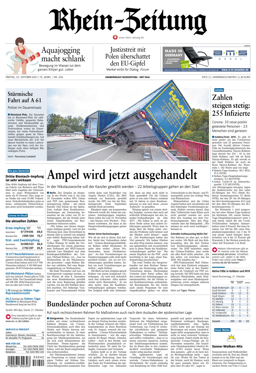 Rhein-Zeitung Andernach & Mayen vom Freitag, 22.10.2021