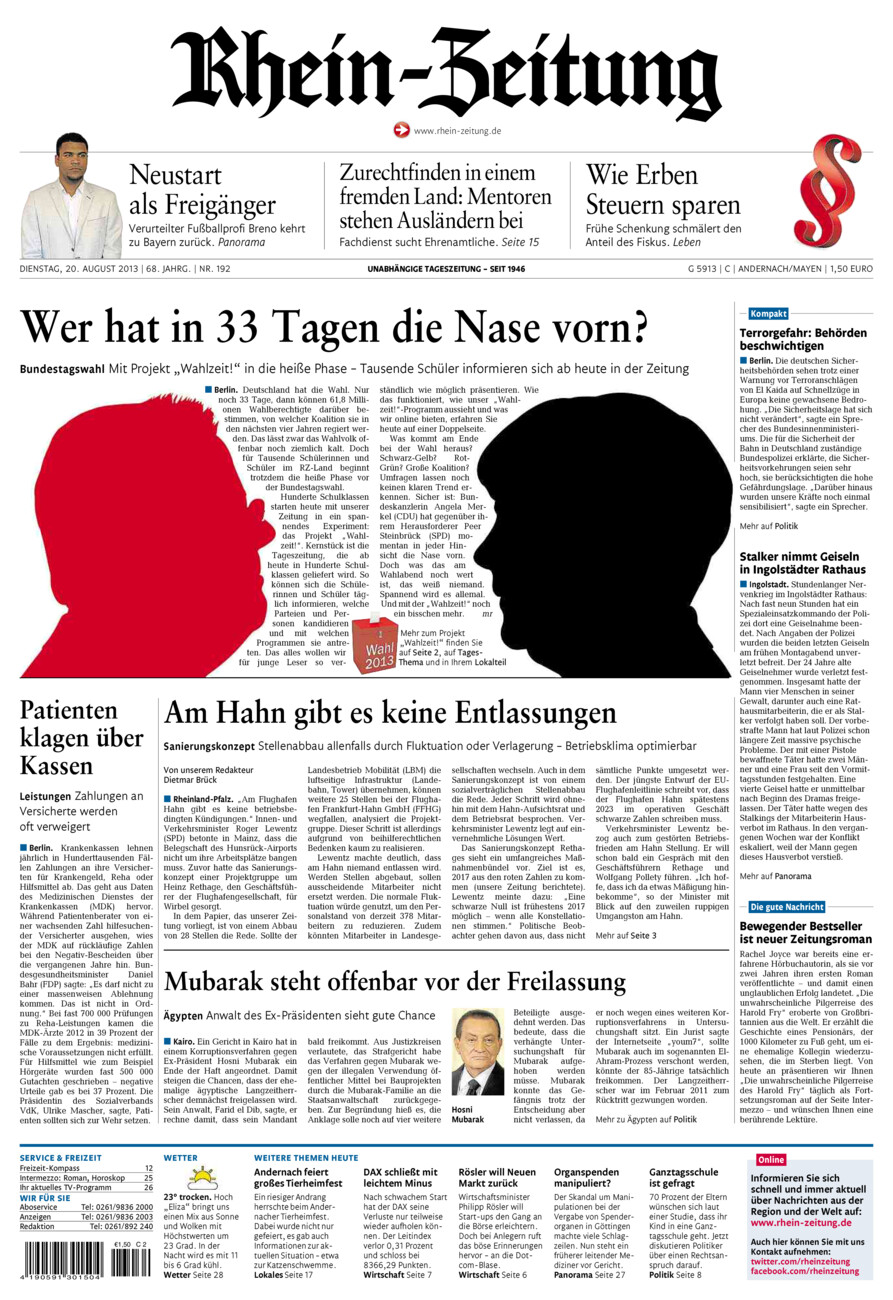 Rhein-Zeitung Andernach & Mayen vom Dienstag, 20.08.2013