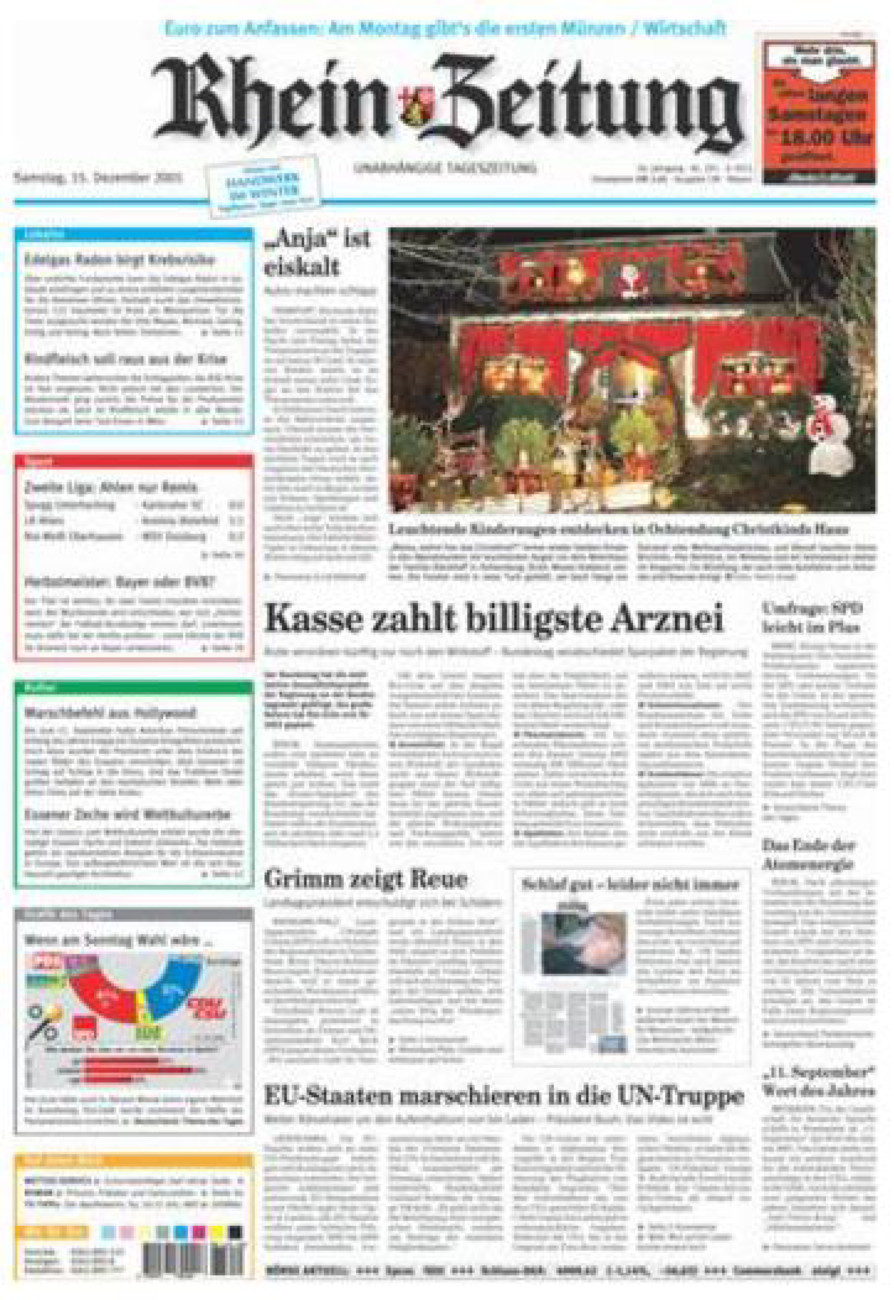 Rhein-Zeitung Andernach & Mayen vom Samstag, 15.12.2001