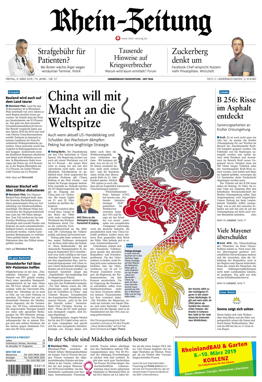 Rhein-Zeitung Andernach & Mayen vom Freitag, 08.03.2019