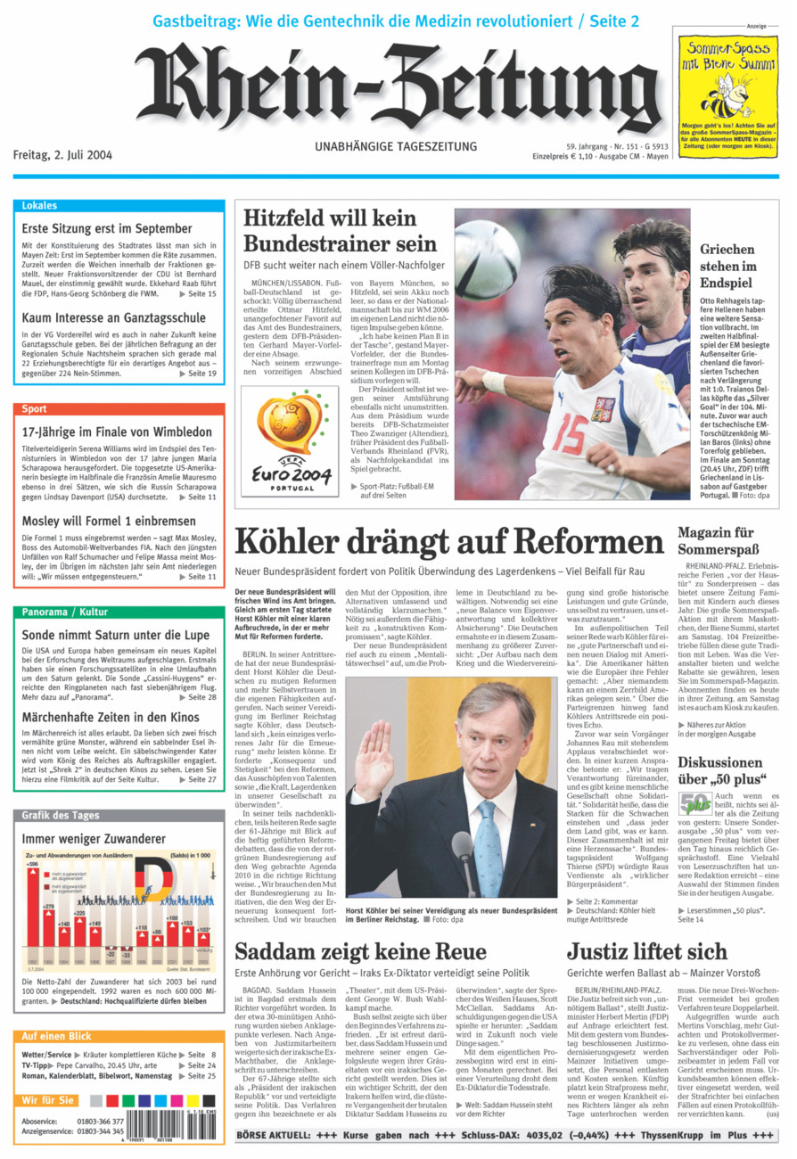 Rhein-Zeitung Andernach & Mayen vom Freitag, 02.07.2004