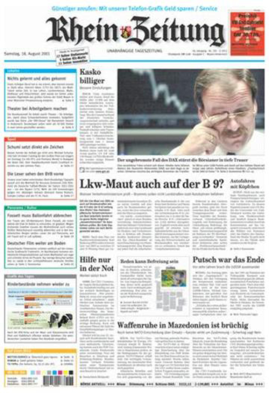 Rhein-Zeitung Andernach & Mayen vom Samstag, 18.08.2001