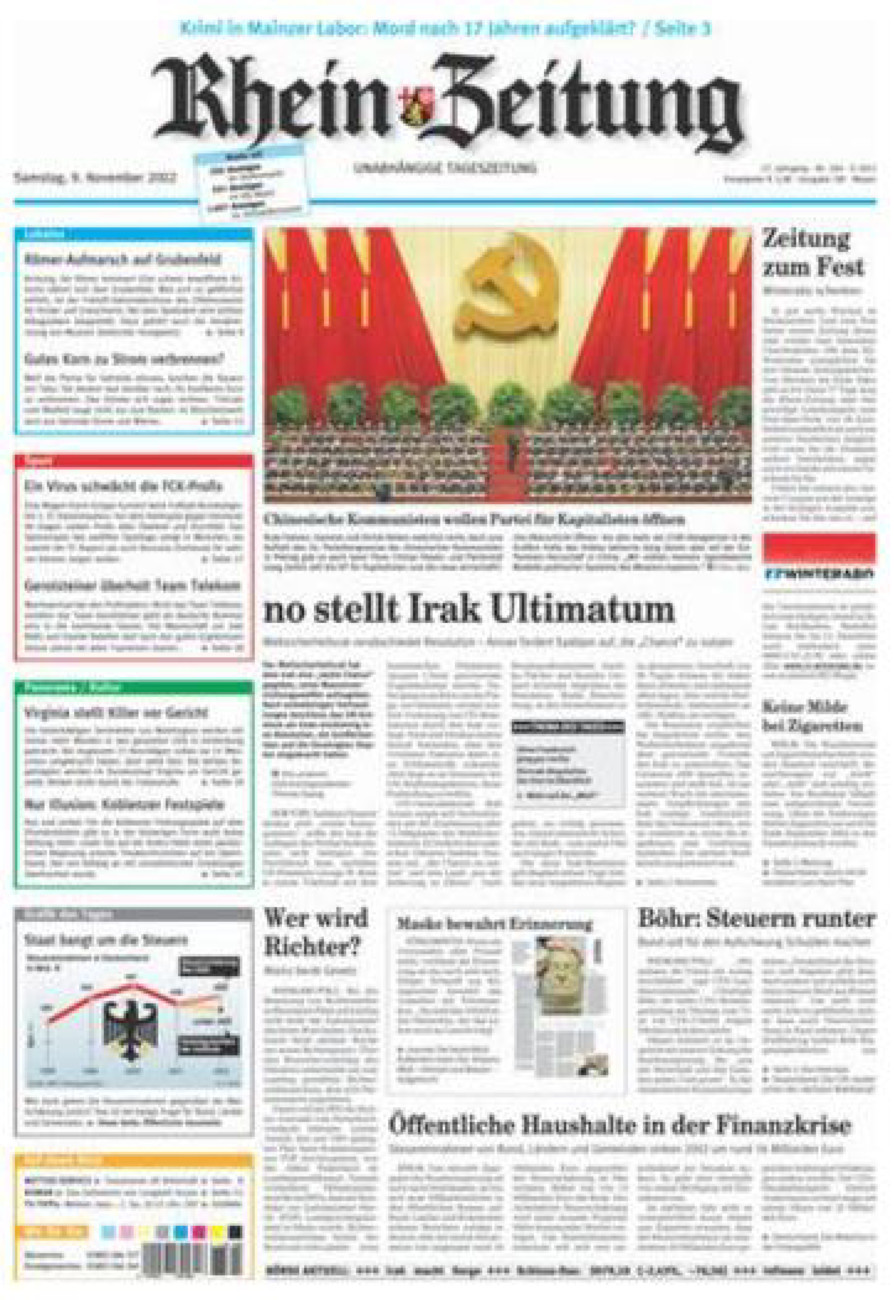 Rhein-Zeitung Andernach & Mayen vom Samstag, 09.11.2002