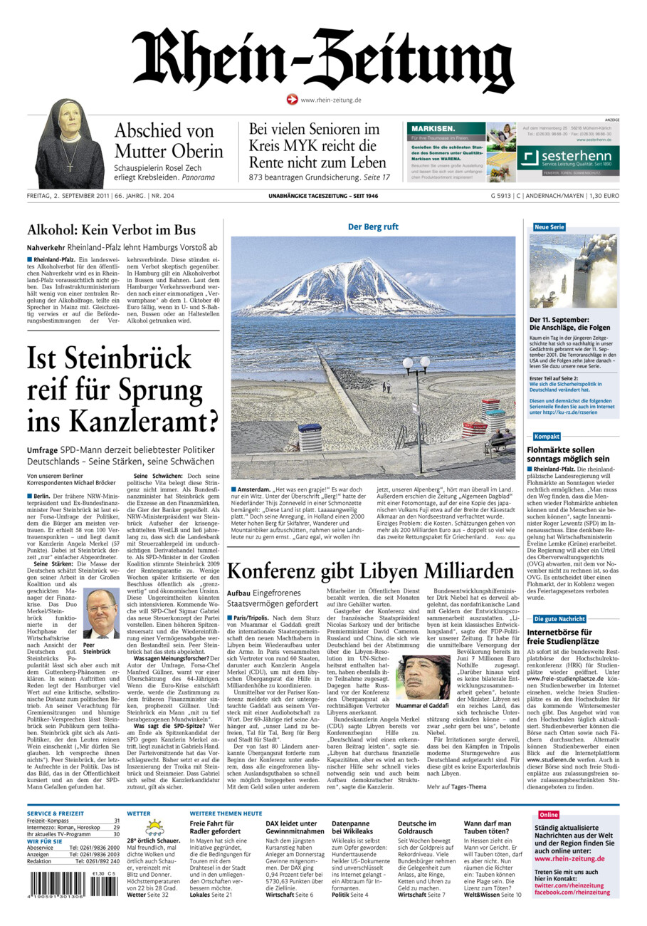 Rhein-Zeitung Andernach & Mayen vom Freitag, 02.09.2011