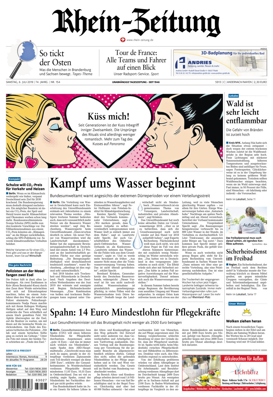 Rhein-Zeitung Andernach & Mayen vom Samstag, 06.07.2019