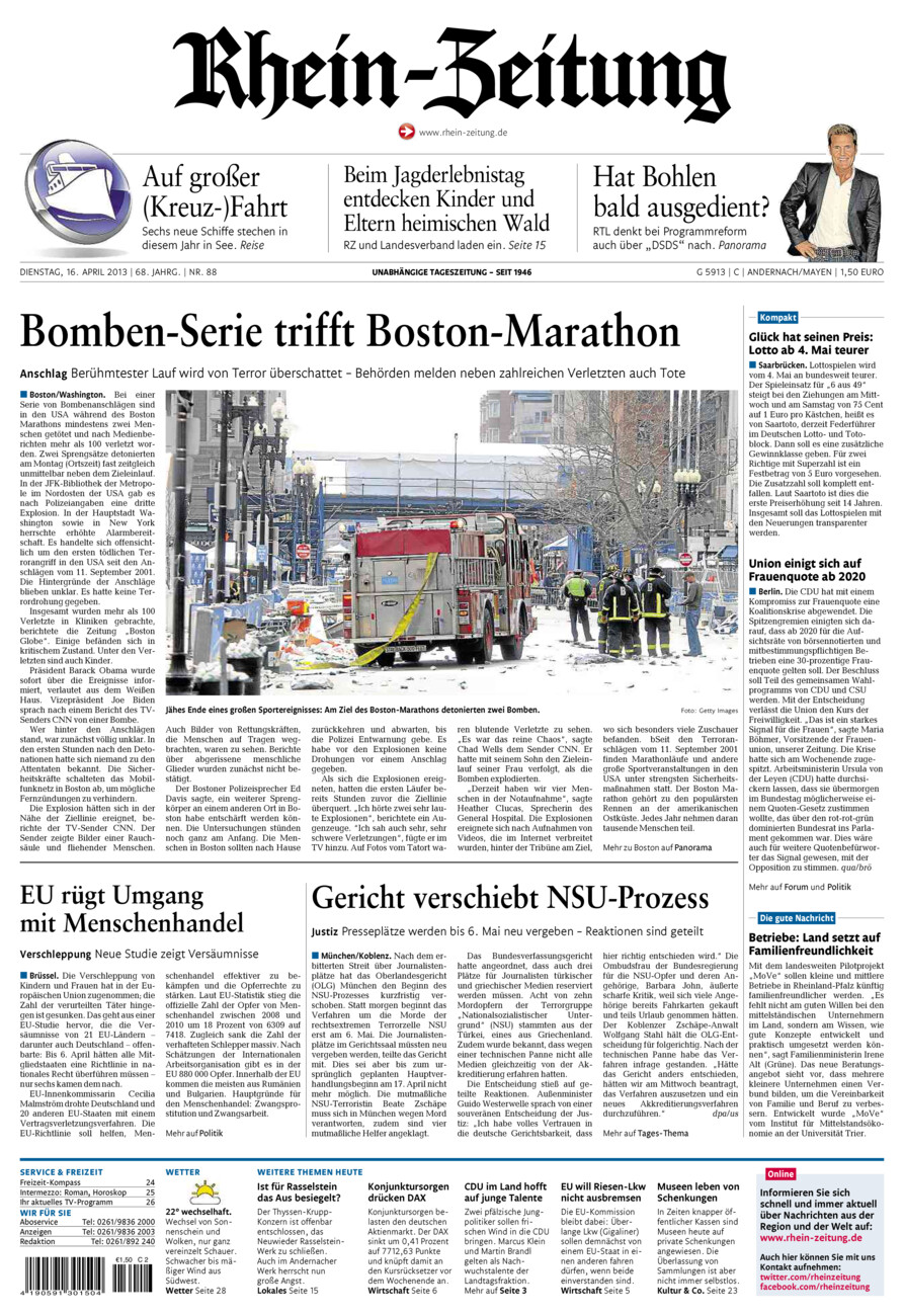 Rhein-Zeitung Andernach & Mayen vom Dienstag, 16.04.2013