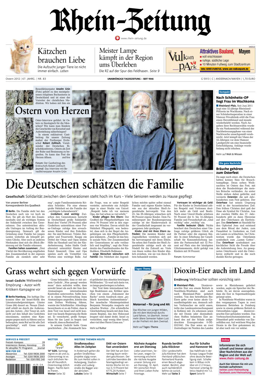 Rhein-Zeitung Andernach & Mayen vom Samstag, 07.04.2012