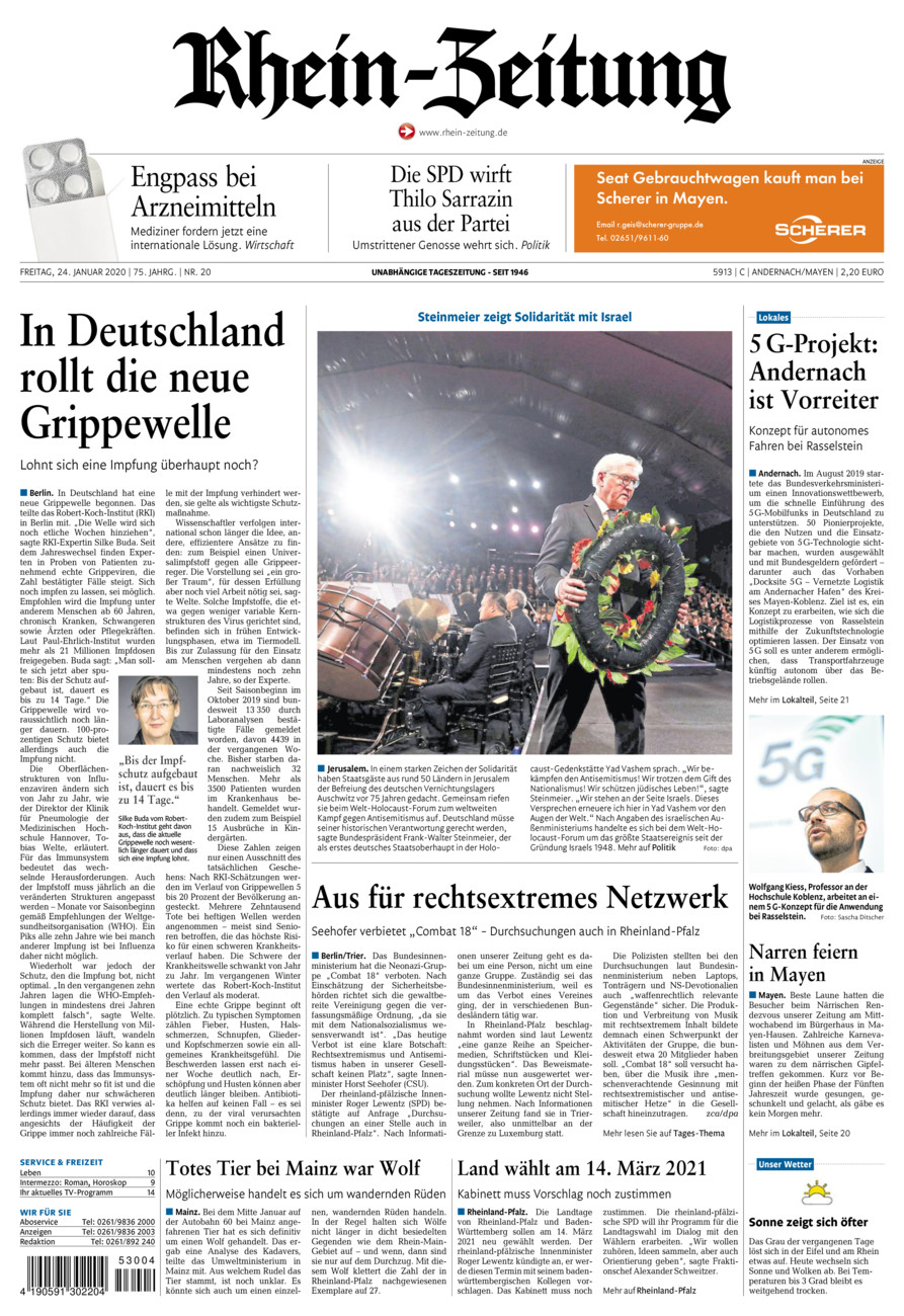 Rhein-Zeitung Andernach & Mayen vom Freitag, 24.01.2020